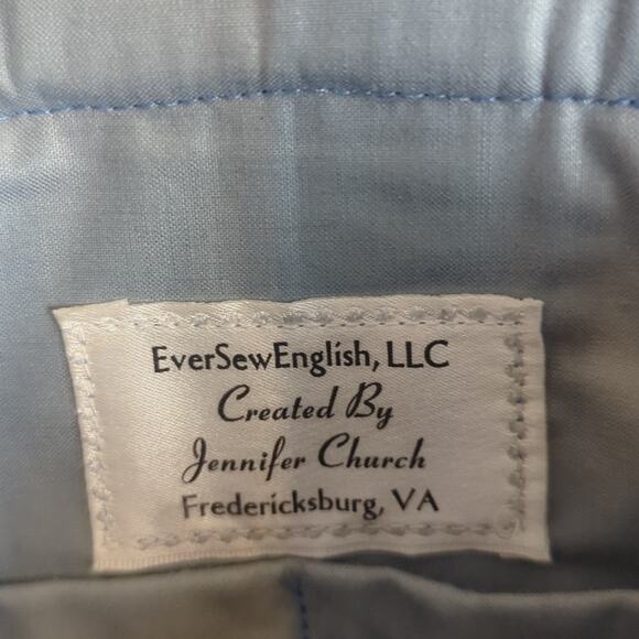 Denim Patchwork Studded Handbag/ Tote Handmade Fall Motif - Picture 10 of 13